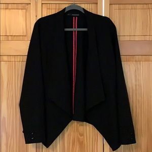 Maurices Black Open Front/Drape Style Blazer